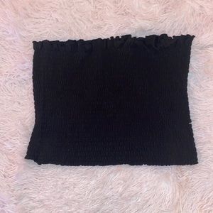 Black Ribbed Tube Top